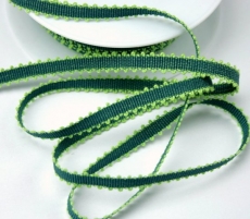 Ripsband mit Schlaufenrand 8mm - grün