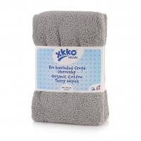XKKO Organic Baumwollefrotteetücher 40x40 - grau 2er Pack